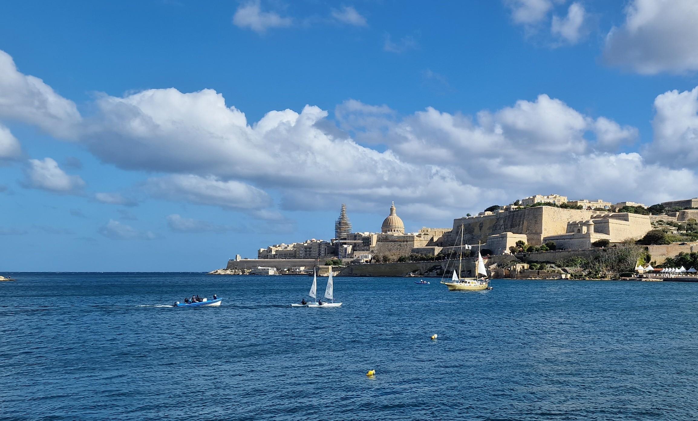 Seascape view of Valletta Malta
